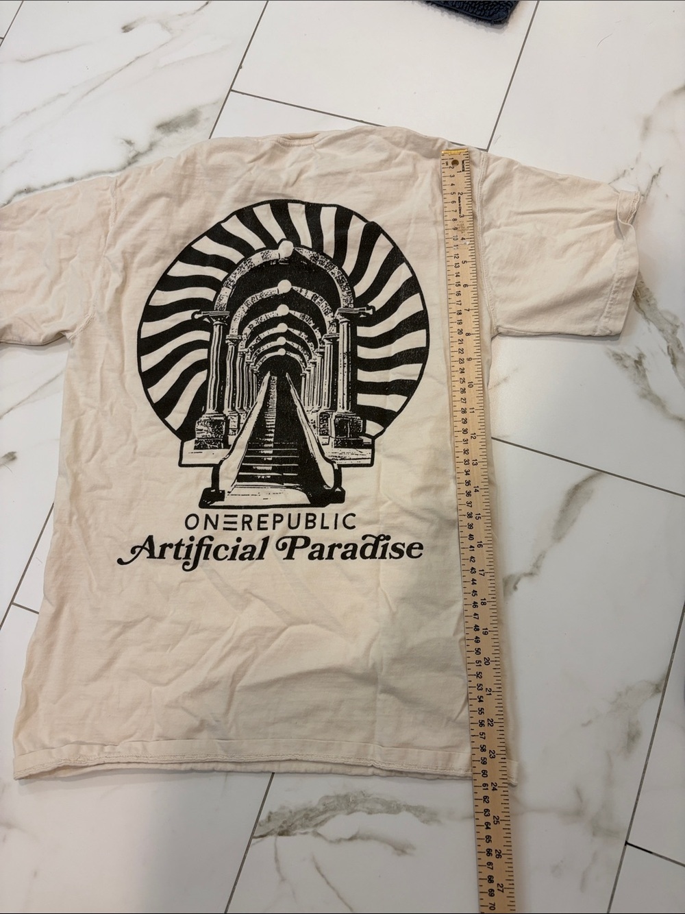One Republic Concert T-Shirt- "Artificial paradise" with Black Graphic